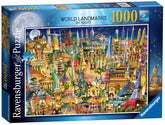 Ravensburger World Landmarks at Night 1000 Piece Jigsaw Puzzle for Adults & Kids Age 12 Years Up